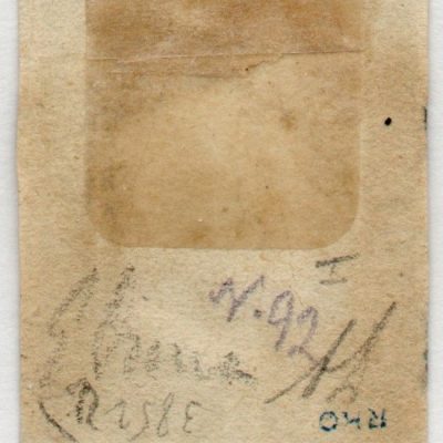 1859 - 1 grano bruno olivastro .Cat n.3d, annullato. Certificato Diena .