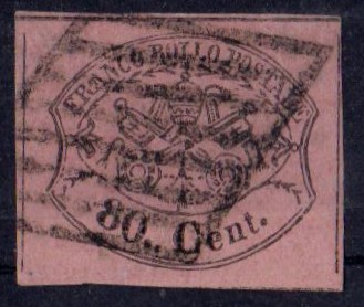 1867 80 centesimi n 20 usato cert Guido