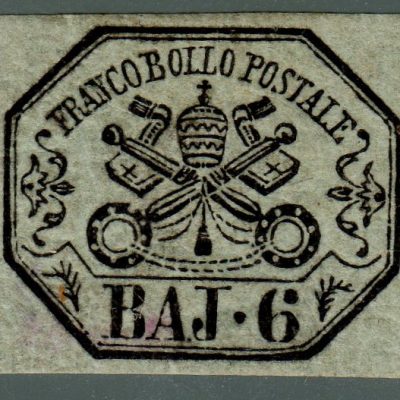 1852 6 Baj nuovo con gomma  splendido cert. Sorani