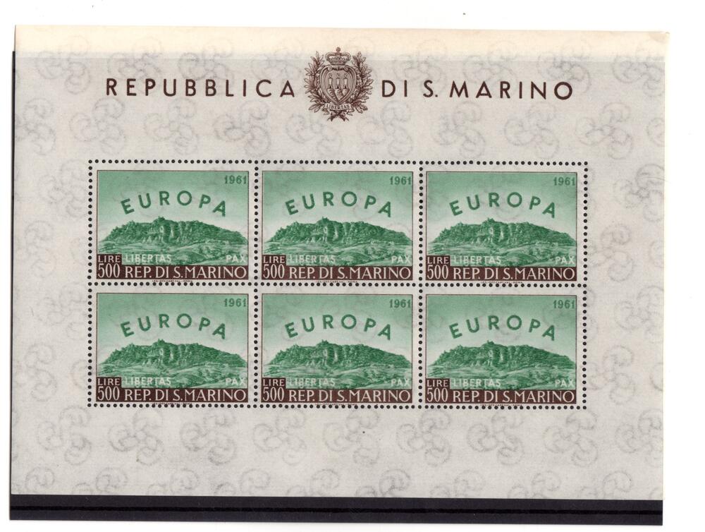 1961 Foglietto Europa Unita gomma integra