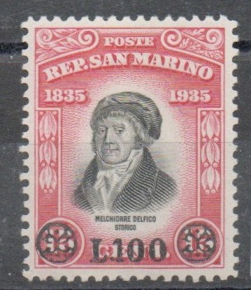 1948 - San Marino "DELFICO" , catalogo n. 341, 1 valore, linguellato.