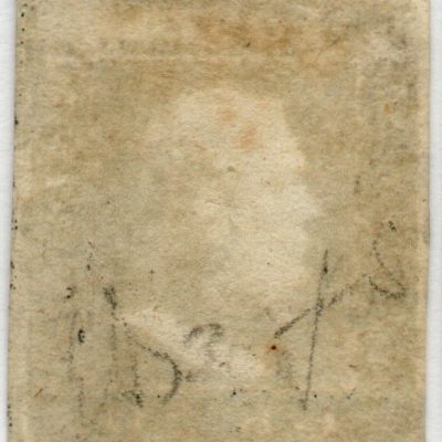 1859 - 20 grana grigio ardesia ,Cat n.13 annullato. Firmato.