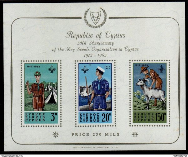 1963 - FOGLIETTO " III ° Conferenza Scoutistica del Commonwealth " nuovo INTEGRO, catalogo n. BF 1 . Certificato Raybaudi Massilia
