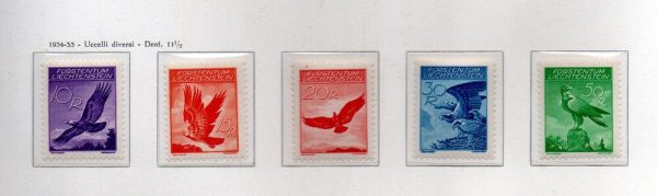 1934/35 - POSTA AEREA " Aquila Reale " serie completa 5 val,gomma integra.Cat Pa 9A / 13A