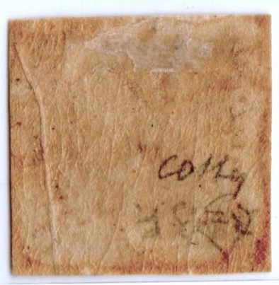 1858  grana  carminio vivo n 5f con piena gomma cert Colla