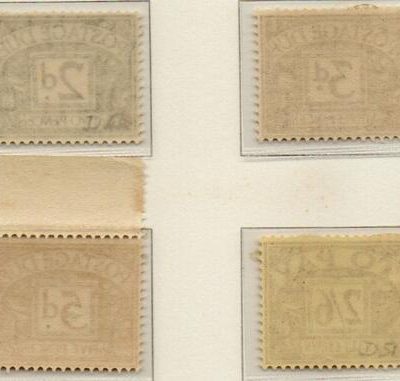 1954/55 - Segnatasse , serie completa 6 valori ,gomma integra.Catalogo n. tax 37/42