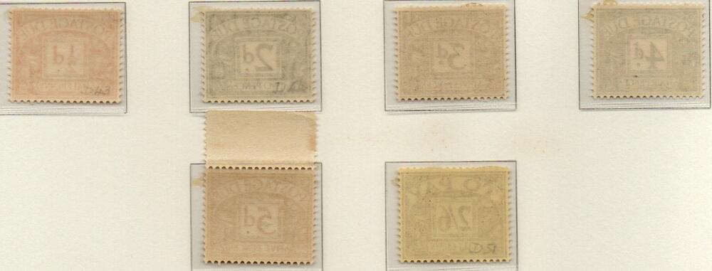 1954/55 - Segnatasse , serie completa 6 valori ,gomma integra.Catalogo n. tax 37/42