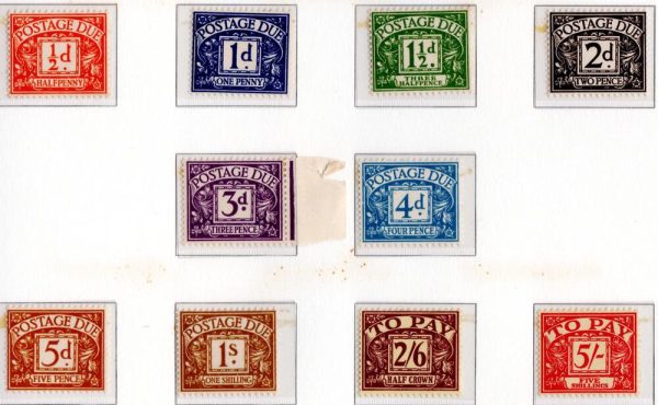  1955/57 - Segnatasse , serie completa 10 valori ,gomma integra.Catalogo n. tax 43/52