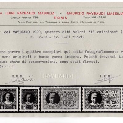 1929 Conciliazione + espressi gomma integra