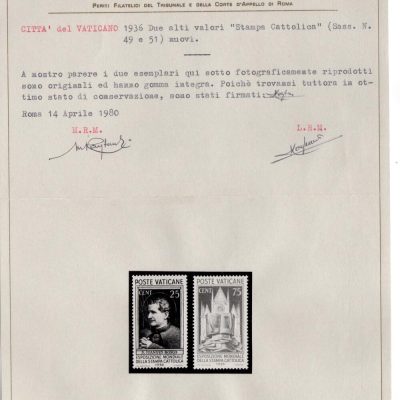 1936 Stampa Cattolica gomma integra