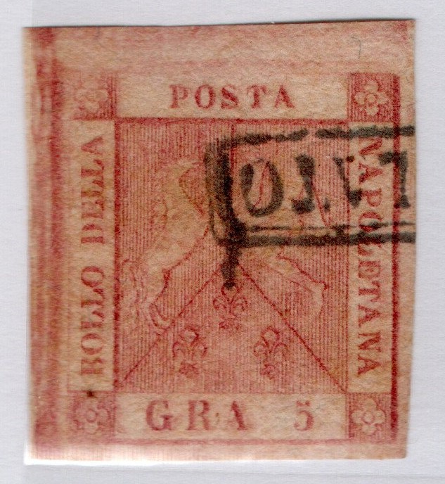1858 Napoli Regno 5 grana n 9 usato