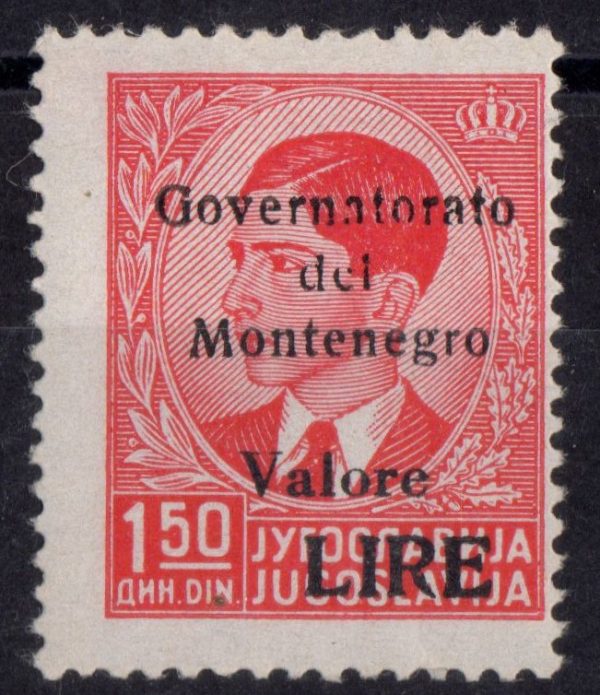 Governatorato del Montenegro n 41 della serie gomma integra e firmato