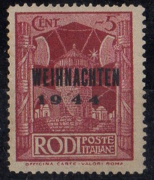 1944 occupazione tedesca dell'Egeo programma inselpost cifre 1944 separate cert Fabris