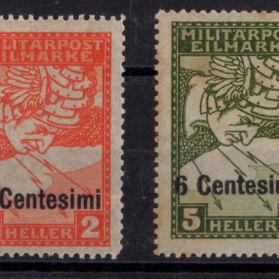 ESPRESSI DI Bosnia soprastampati in centesimi cert Fabris