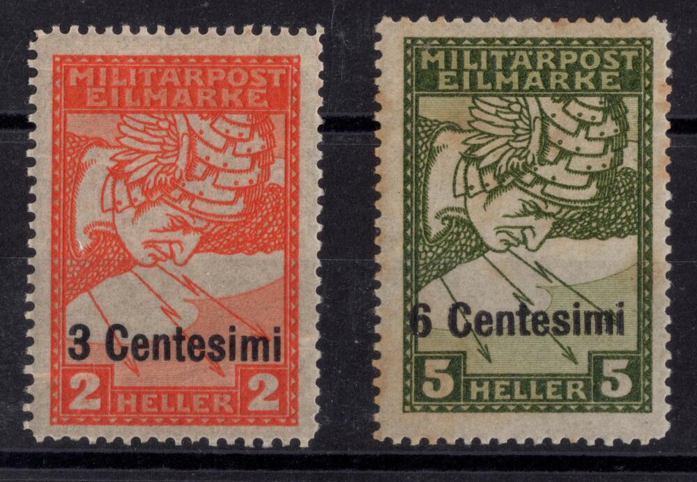 ESPRESSI DI Bosnia soprastampati in centesimi cert Fabris
