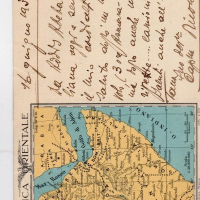 Cartolina Postale da Addis Abeba a Genova  Affrancata con 25-30-50  cent emissione Etiopia