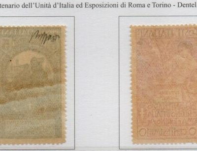 Regno 1911 " Cinquantenario dell' Unità di Italia" Sassone n. 92/95 , serie completa 4 val . Gomma Integra. Firmata.