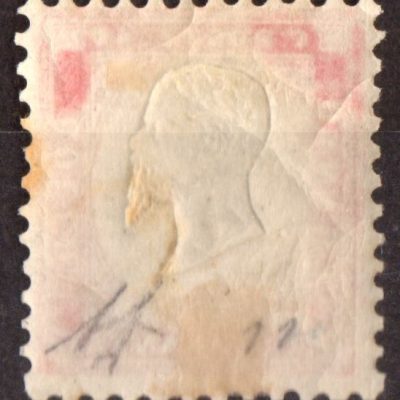 1862 Regno 40 cent rosso n 3  traccia di linguella