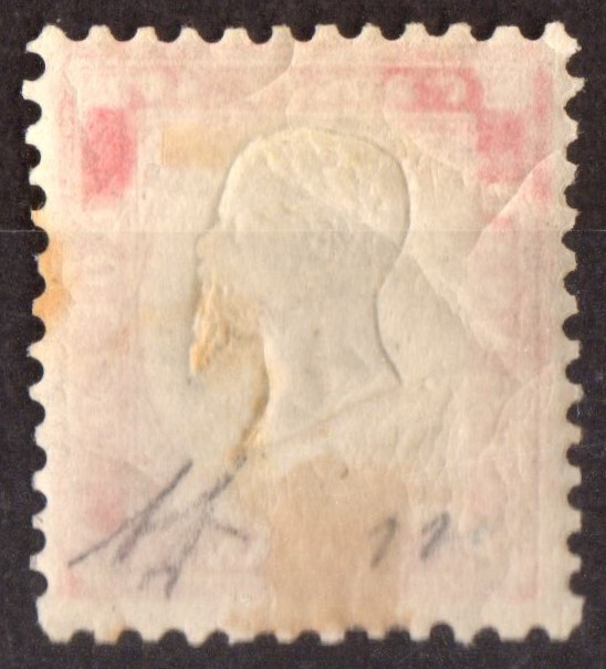 1862 Regno 40 cent rosso n 3  traccia di linguella