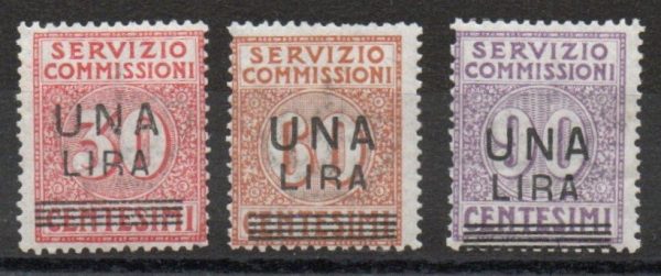 Regno Servizio commissioni n 1-3 gomma integra