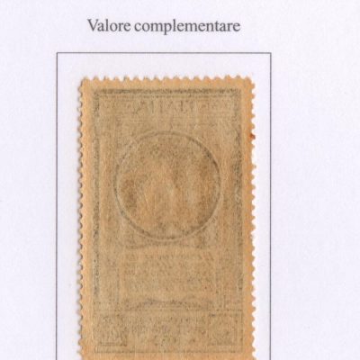 Regno 100 lire Dante Alighieri valore complementare di posta aerea gomma integra ben centrato