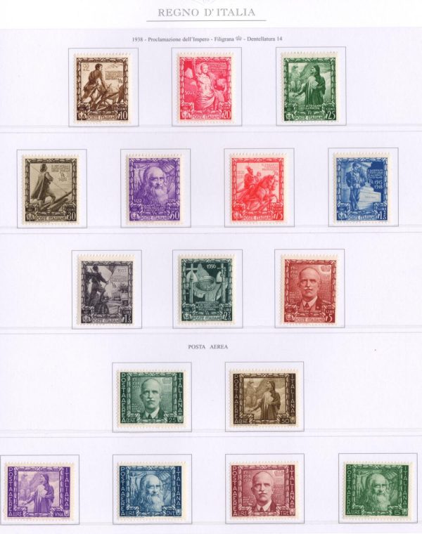 Regno 1938 Proclamazione impero Gomma integra
