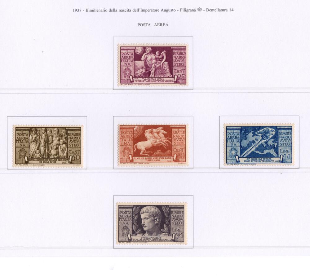 Regno 1937 Bimillenario Augusto gomma integra
