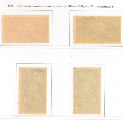 Regno 1935 Salone Aeronautico gomma integra