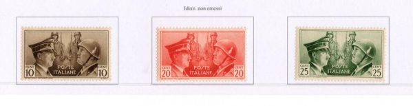 Regno 1941 Fratellanza Italo Tedesca serie non emessa gomma integra