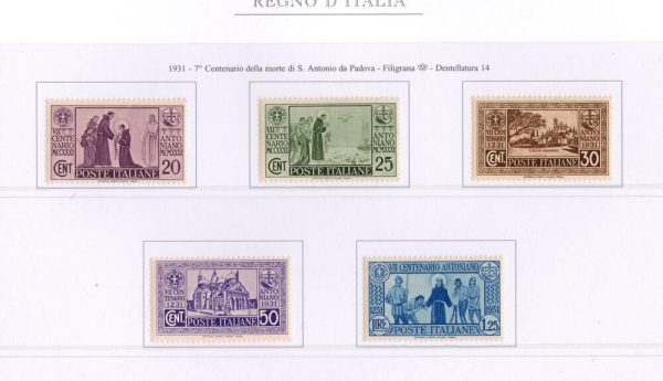 Regno 1931 Sant' Antonio serie gomma integra