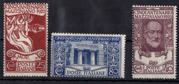 Regno 1922 Morte Mazzini gomma integra