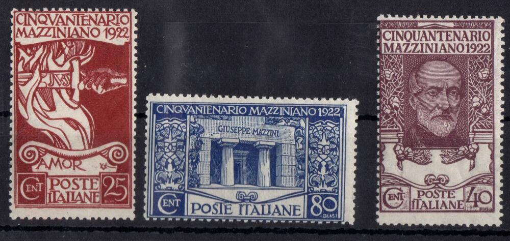 Regno 1922 Morte Mazzini gomma integra