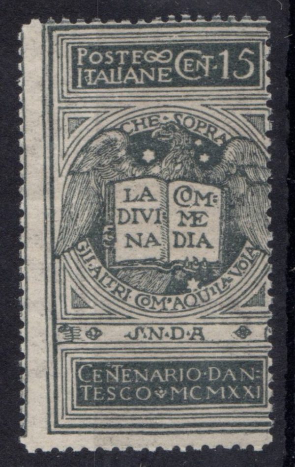 Regno 1921 Dante non emesso n 116A gomma integra