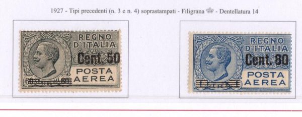 Regno 1927 posta aerea n 8/9 gomma integra