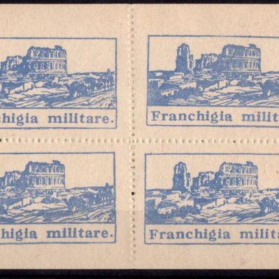 1943 Tunisi occupazione Italo Tedesca Franchigia militare quartina gomma integra dei valori 1c