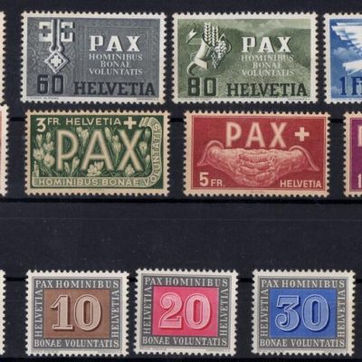 1945 Serie Pax completa gomma integra cert Raybaudi