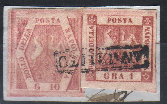 1858 Piccolo frammento  di lettera con n 4a e n 11b firme al verso Merone Diena
