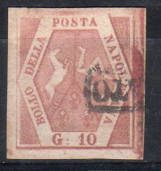 1858 10 grana I tav ottima qualita n 10a firma al verso Merone