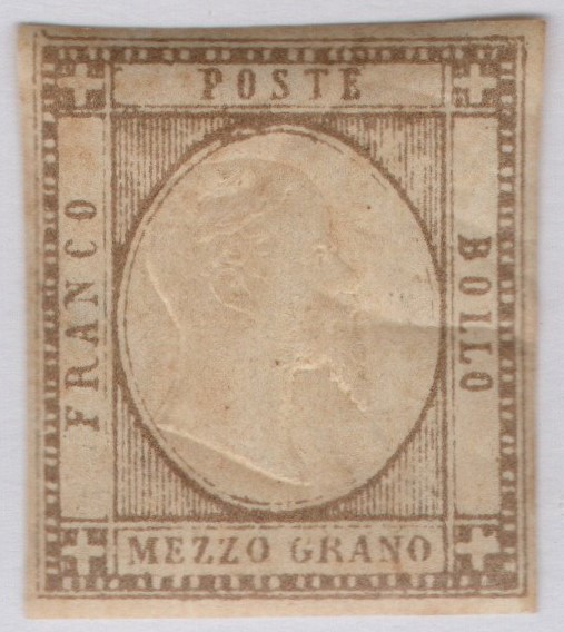1861 - Mezzo grano nuovo, Catalogo n.18. Buona qualità. FIRMATO.
