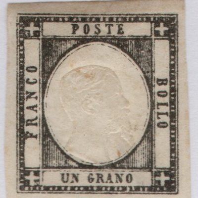 1861 - 1 grano nuovo, Catalogo n.19c  Buona qualità,ampi margini. FIRMATO