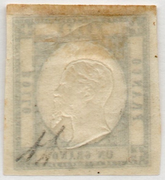 1861 - 1 grano nuovo, Catalogo n.19c  Buona qualità,ampi margini. FIRMATO