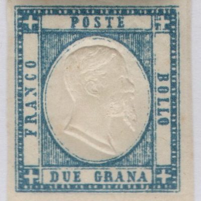 1861 - 2 grana nuovo, Cat n.20 Buona qualità,Parziale doppia effigie.
