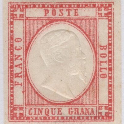 1861 - 5 grana nuovo, Cat n.21 Ottima qualità .Certificato Giulio Bolaffi.